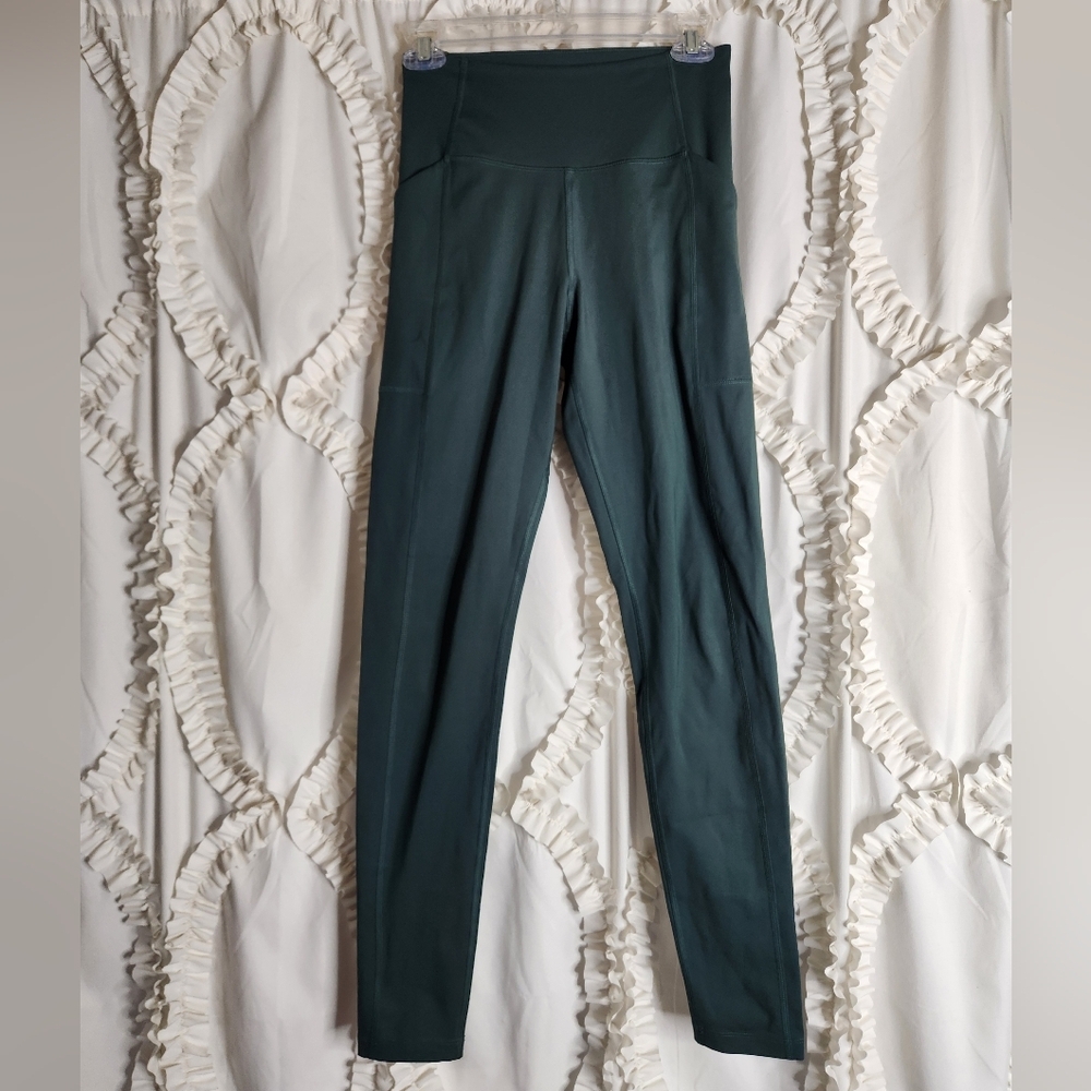 Girlfriend Collective Compressive Pocket High Rise Leggings Green Size Small